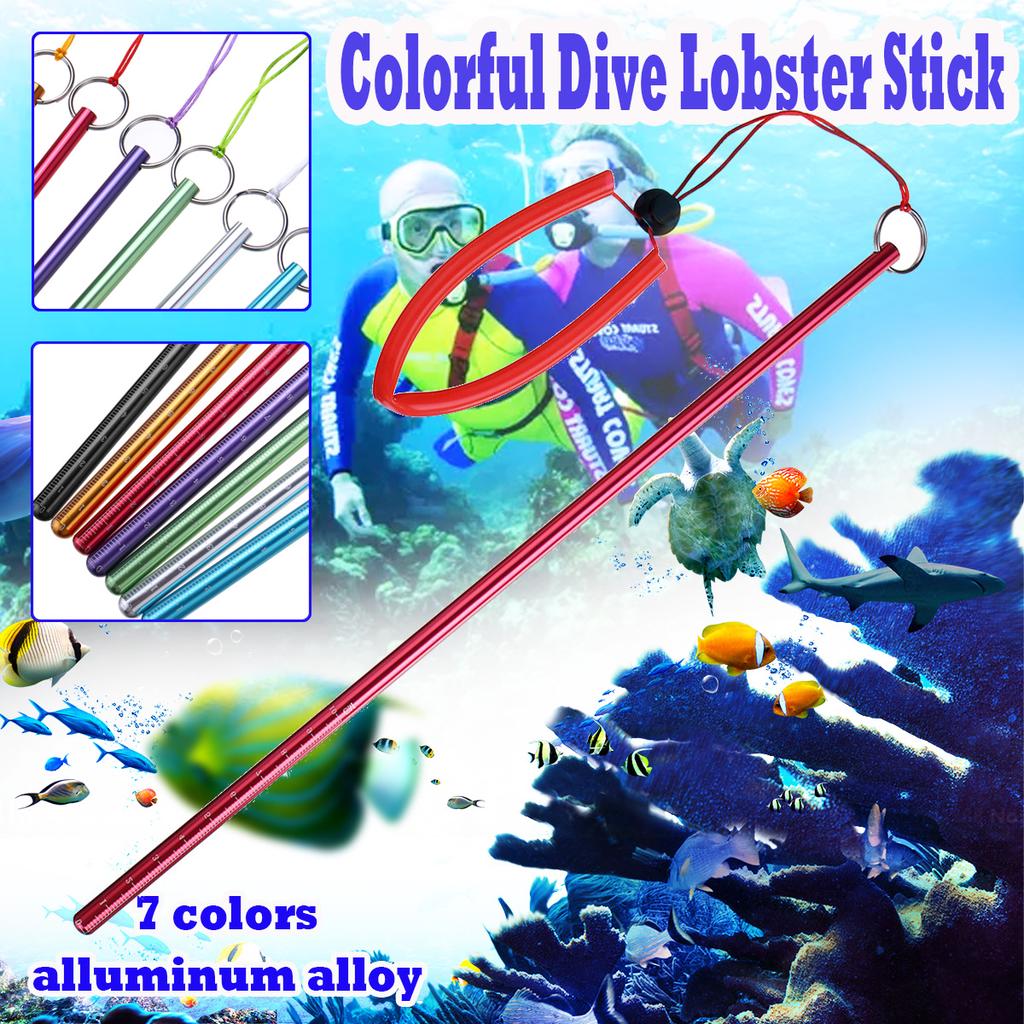 Buy Colorful Aluminum Alloy Dive Lobster Stick Pointer Rod With Hand Rope Lanyard at affordable