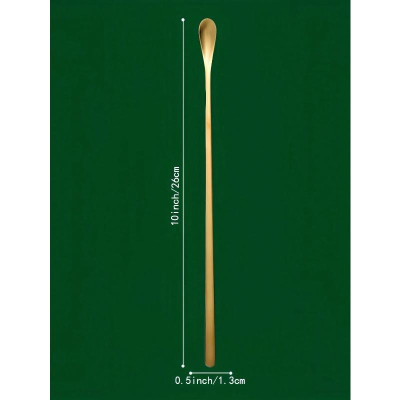 Stainless Steel Stirring Spoon Long Handle Coffee Spoon Dessert Spoon Creative Ice Spoon Honey Spoon Milk Tea Mixing Bar Spoon