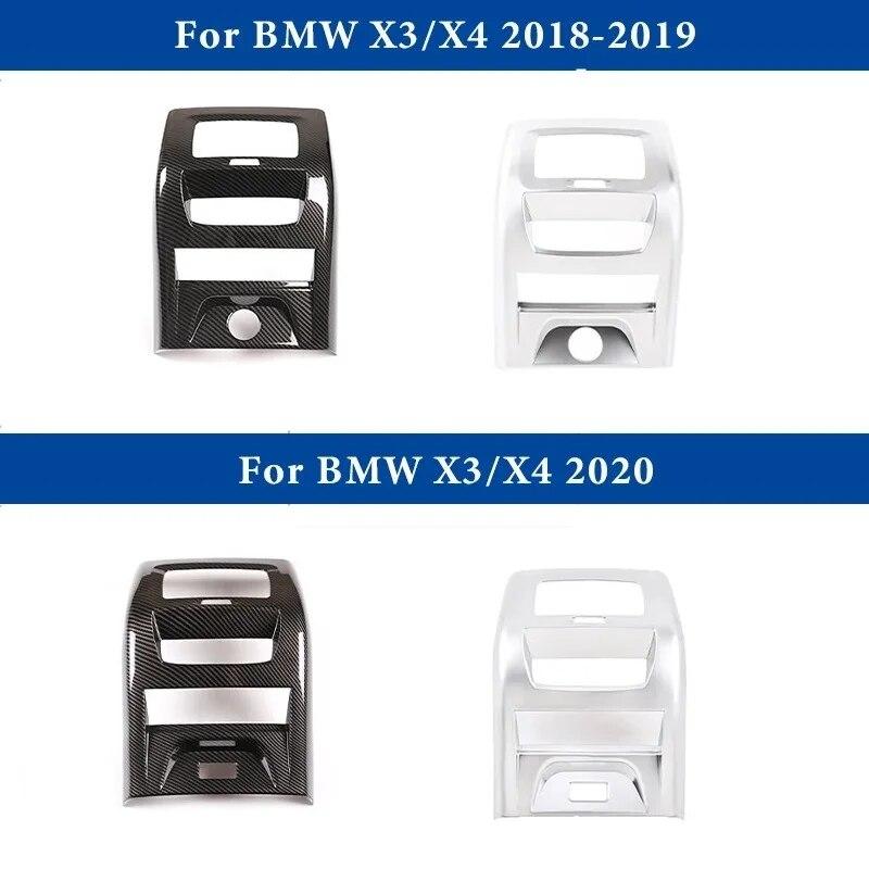 Car Rear Air Conditioning Vent Outlet Frame Cover Trim Sticker For BMW X3 G01 X4 G02 2018 Auto Interior Accessories
