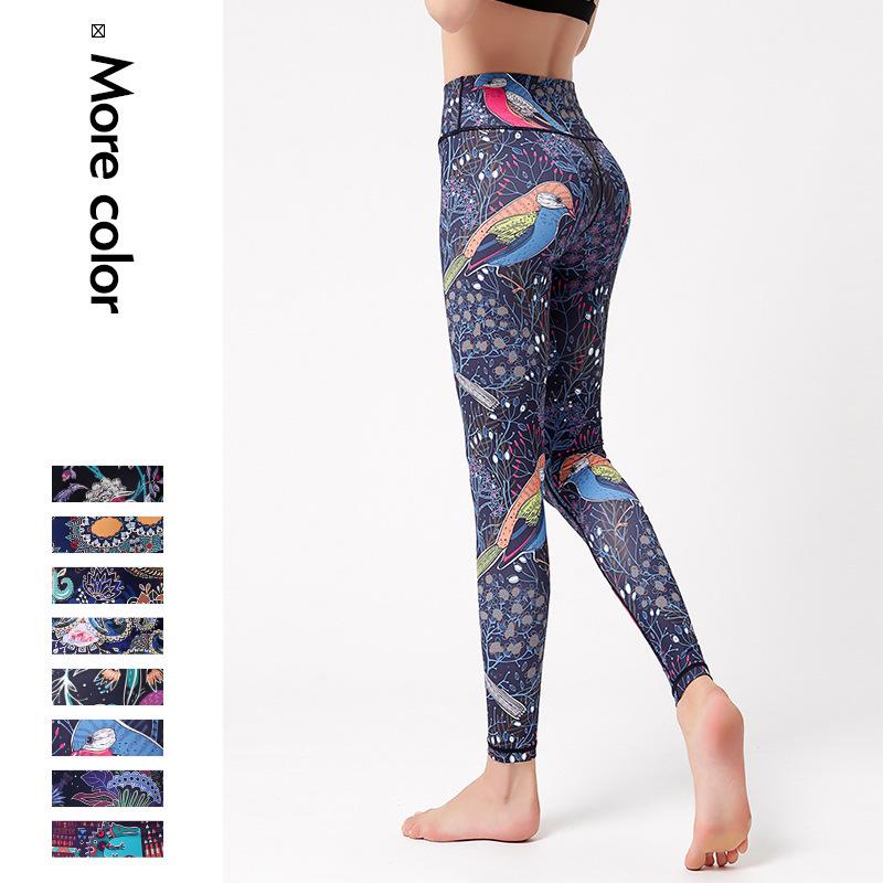 New Print Yoga Leggings for Women High-Waisted Butt-Lifting Sports Tights Fitness Base Layer Dance Workout Leggings