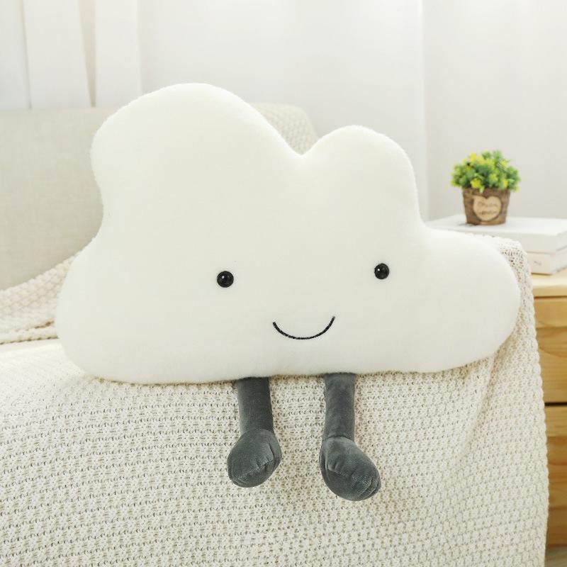 Ins Cute Plush Cloud Car Headrest Pillow for Shoulder And Neck Protection Comfortable Travel Pillow for Vehicle Seats