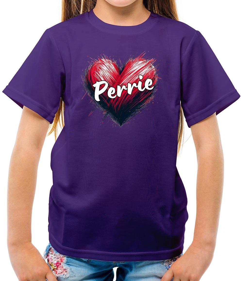 Love Heart Perrie - Kids T-Shirt - Concert Gig Edwards Singer Gig Fan 100