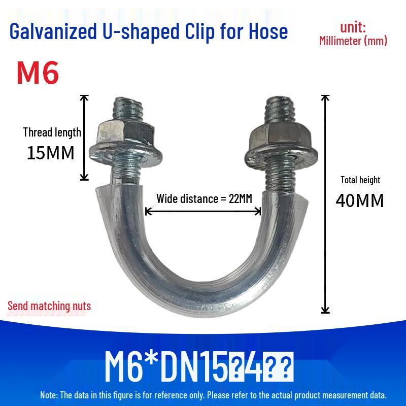 Extended Galvanized U-shaped Anti-corrosion Clamp for Sheathed Pipes