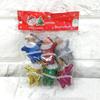 6Pcs Simulation Santa Pendant Mini Santa Claus Diy Colorful Doll Glittering Hanging Christmas Tree Ornament New Year Party Decor