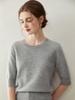 2026 Autumn/Winter Women's Pure Cashmere Short Sleeve Round Neck Loose Knit Sweater