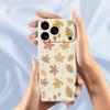 For iPhone 17 Pro Case Leaves Pattern Printing Straight Edge TPU Phone Back Cover