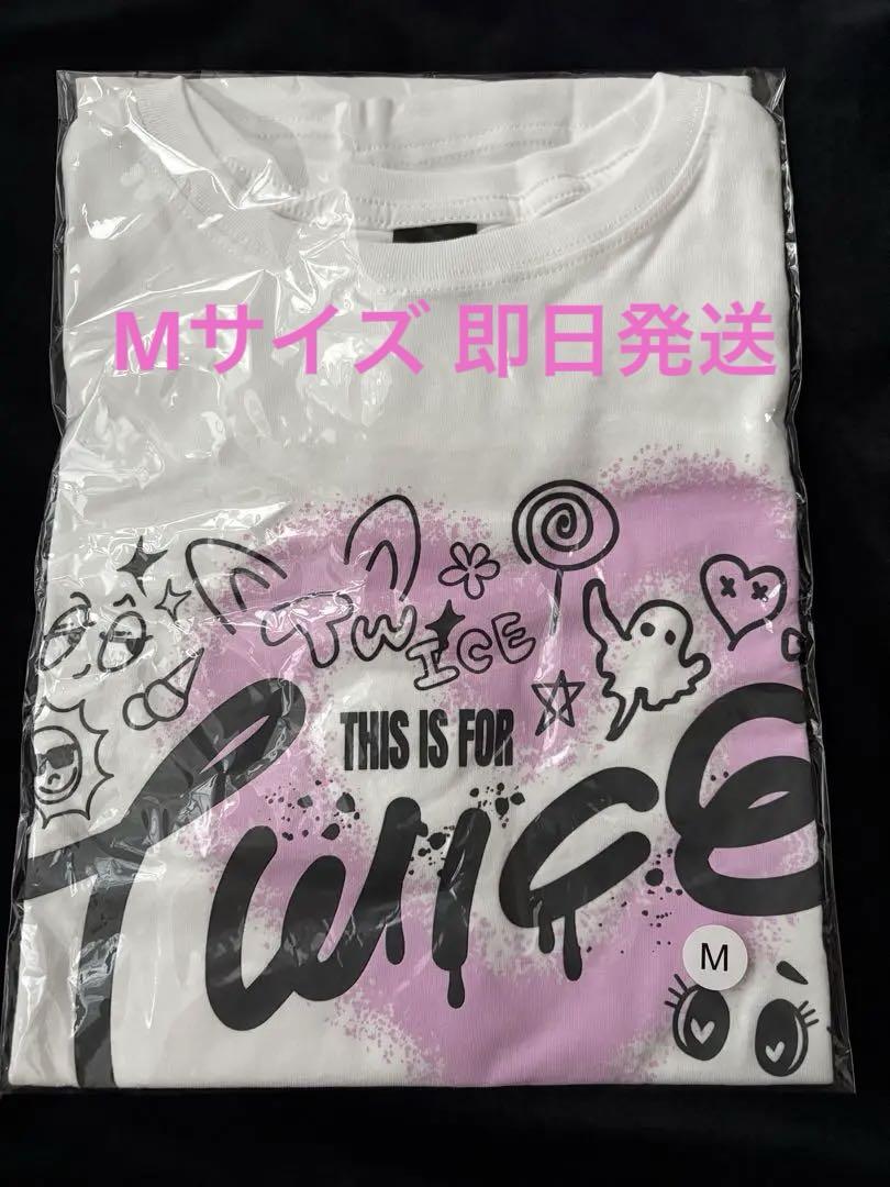 

[USED] Same-day shipping TWICE T-shirt, size M, white