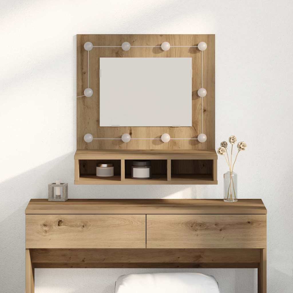 Mirror Cabinet Artisan Oak 60 X 31.5 X 62 Cm Engineered Wood