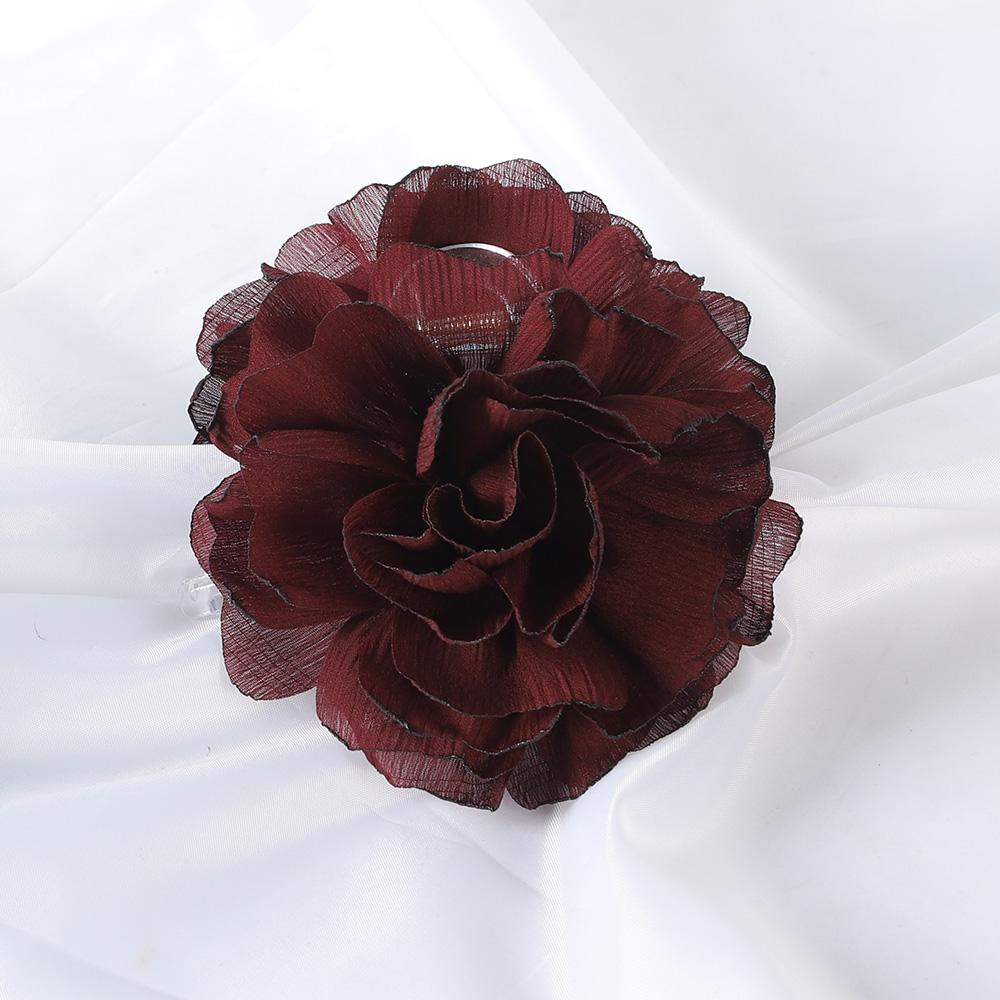Fabric Big Flower Hair Claw Clips Women Girls Soft Chiffon Flowers Ponytail Holder Hair Clamps Barrette Fashion Hair Accessories