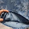 Korean Niche Jacquard Wide Leg Jeans Women Summer Trousers Sense High Waist Casual Straight Floor Length Pants
