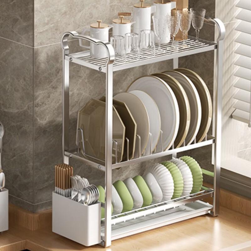 3-Tier Stainless Steel Dish Drying Rack
