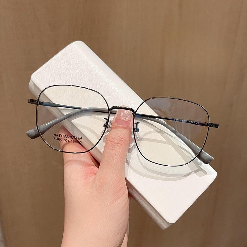 

Интернет-знаменитости, простая металлическая оправа для очков в стиле ретро, ​​женщины могут носить очки с защитой от близорукости и синего света