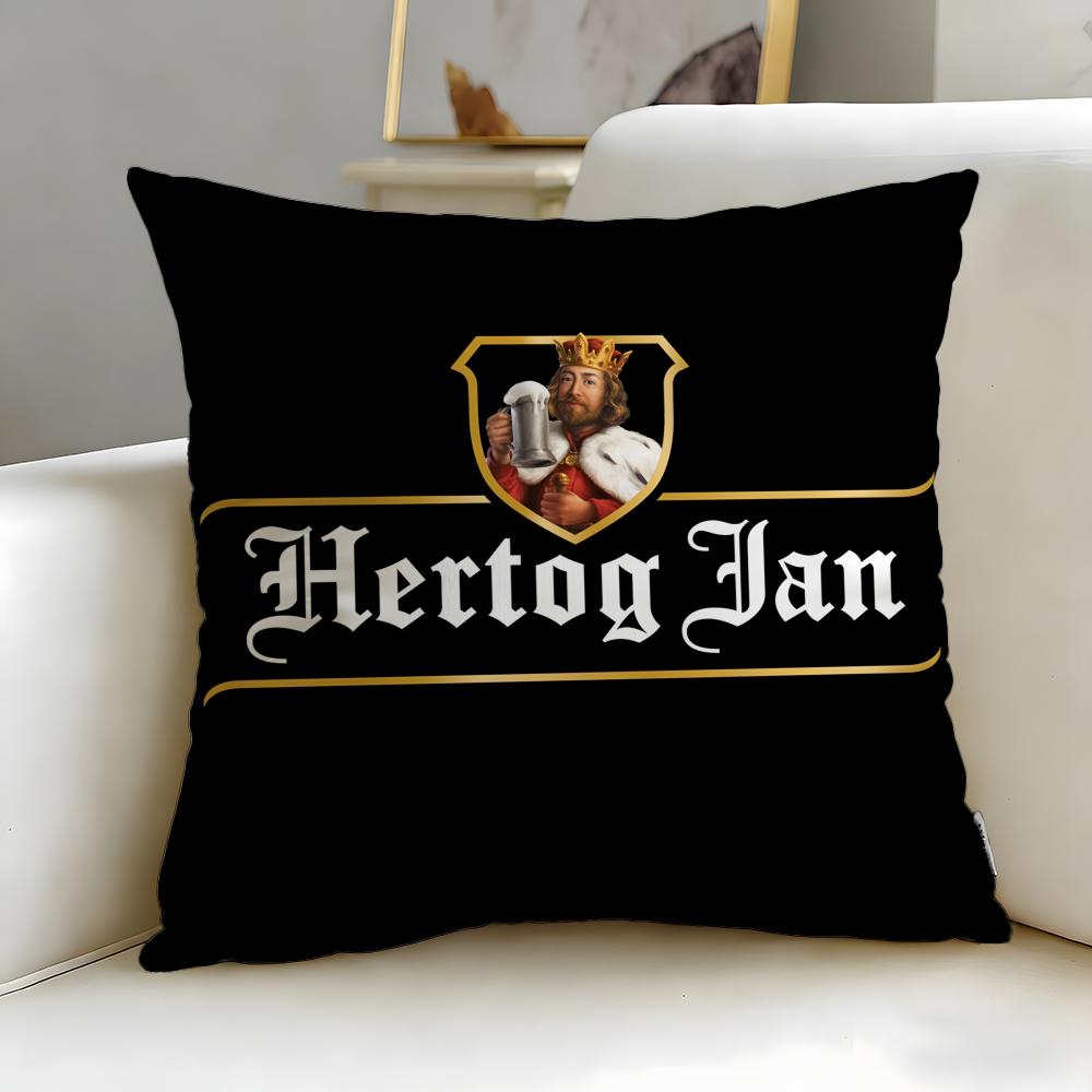 

classic beverage brand HERTOG JANS Cushion Cover Soft EasyWash Pillow Case Versatile for Couch Bed Travel and Office 30X30cm