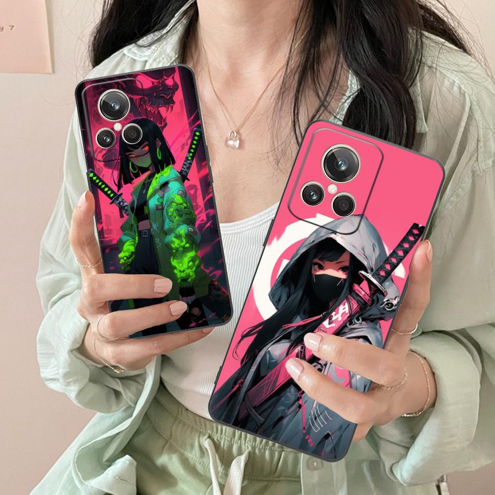 Anime Girl Mobile Phone Case for Realme 15 14 13 12 11 10 9 Pro Plus T i Lite 5G Colorful Printing Cover Cellphones Cover