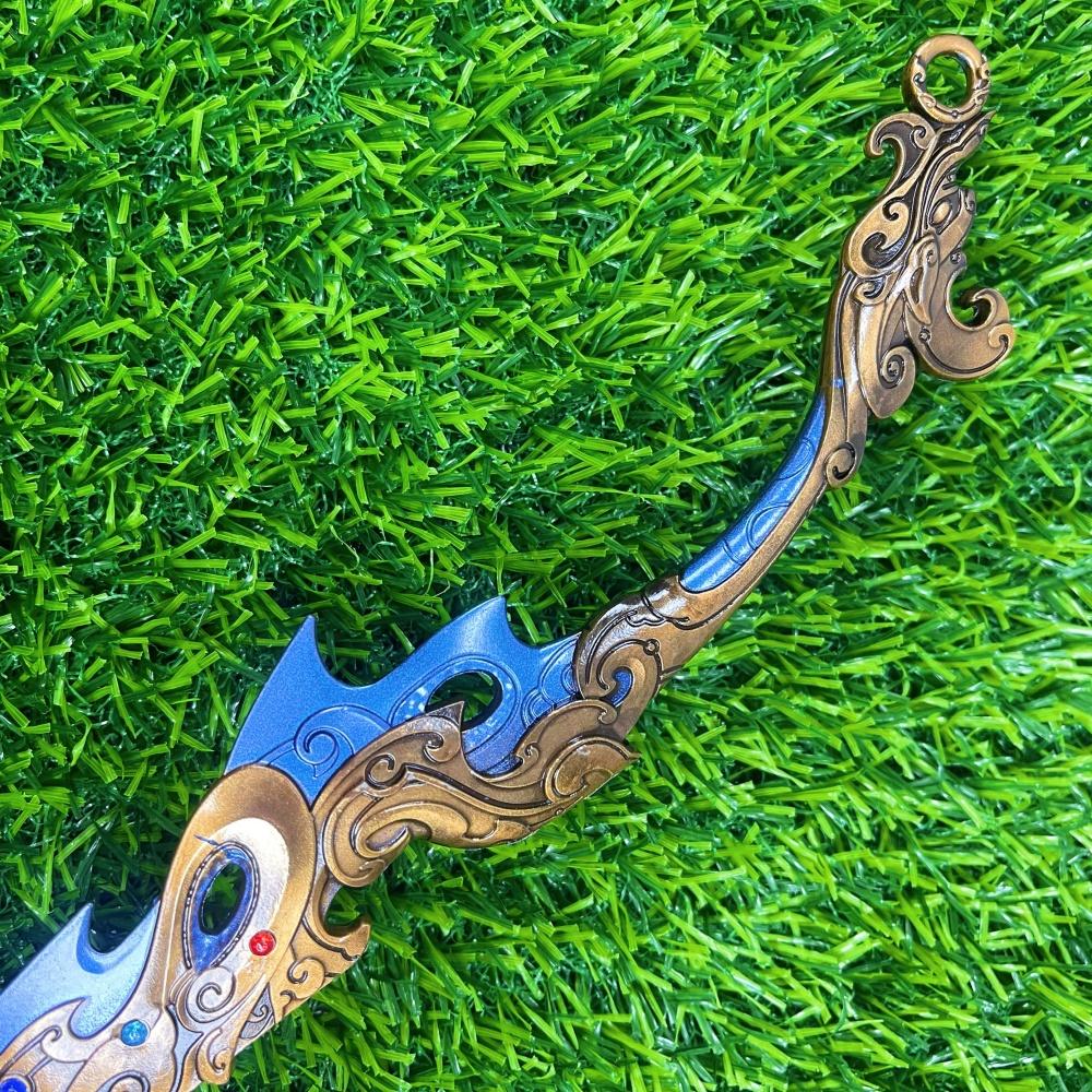 11.6inch Metal Three Kingdom Katana Anime Sword Ancient Damascus Sword Real Size Japanese Katana Original Samurai Sabre Toy Gift