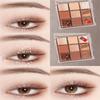 9 Farben Matte Lidschatten-Palette Glitzer Perlglanz Lidschatten Acryl Transparent Langlebiges Augen-Make-up