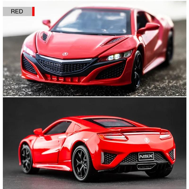 1/32 Honda Acura NSX Alloy Sports Car Diecasts & Toy Vehicles Metal Car Model Simulation Sound and Light Collection Childrens Toy Gift