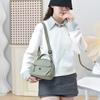 Women's Nylon Shoulder Bag Solid Color Portable Crossbody Bag