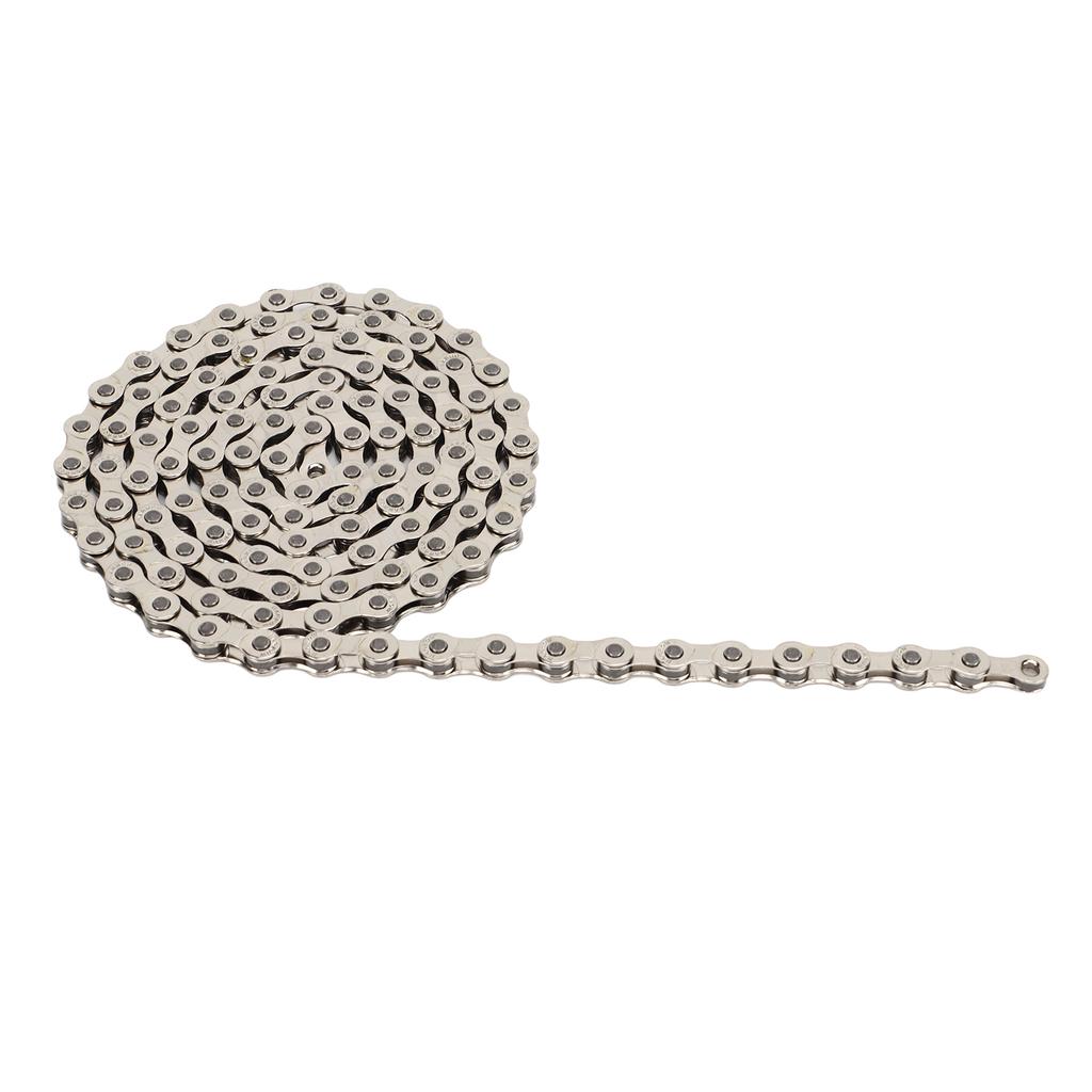 116 Link Mountain Bicycle Chain Silver 8 Speed High Carbon Steel Bike Chain Replacement for Cycling