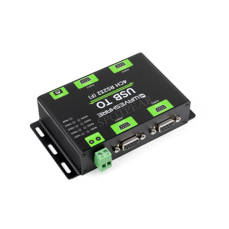 

Industrial-Grade USB to 4-Port RS232 Converter with FT4232HL