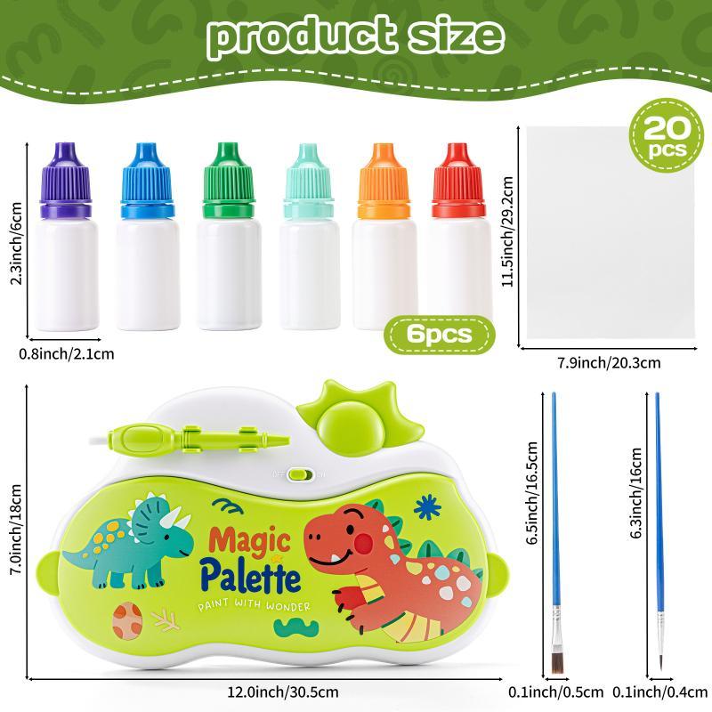 Kids Magic Drawing Paint Palette Toy With Light Sound Effect Toddler Doodle Drawing Board Educational Learning Toy Children Gift