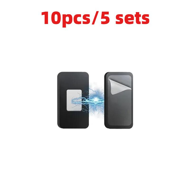 20Pcs/10Sets Ultra-Thin Magnetic Cabinet Catch, No-Drill Adhesive Mount for Kitchen Wardrobe Drawer, Strong Hold Rustproof