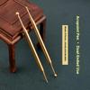 Stylo d'Acupuncture Acier Inoxydable/Laiton Manuel Sondeur de Points Déclencheurs Corporels Stylo Massage Tissus Profonds, Outils de Réflexologie Faciale à Double Tête