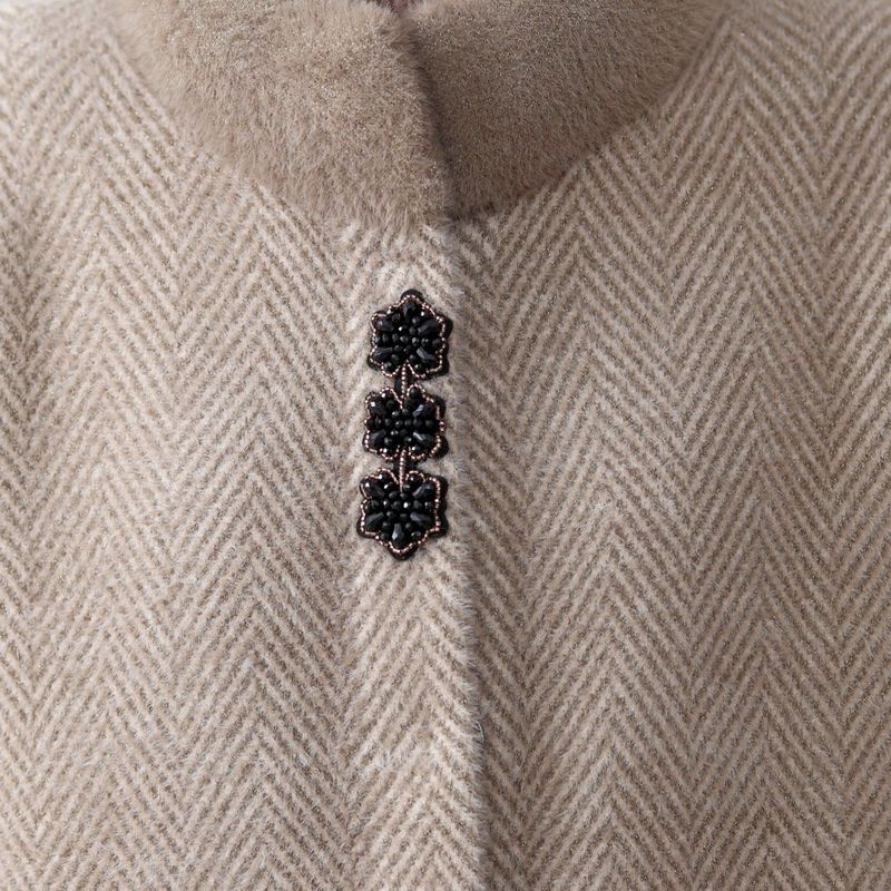 Autumn Winter Women's Mink Fleece Jacket Thick Warm Knitted Plush Cardigan Coat Short Knitted Cardigan Top