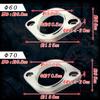 HTharros Muffler Flange General Purpose Stainless Steel Car Muffler Pipe