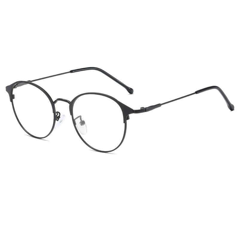 Herren Runde Anti Blaulicht Kurzsichtigkeitsbrille Damen Metall Myopie Photochromatische Korrektionsbrille 0 -0.5 -0.75 -1.0 Bis -6.0