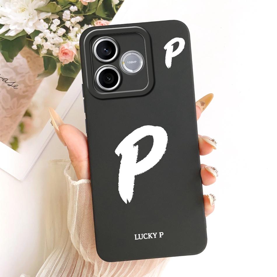 For Honor 600 Lite 5G Honor600 Lucky Initial Letter Phone Case For Honor 600 600Lite Soft Silicone Shockproof Cases Bumpers