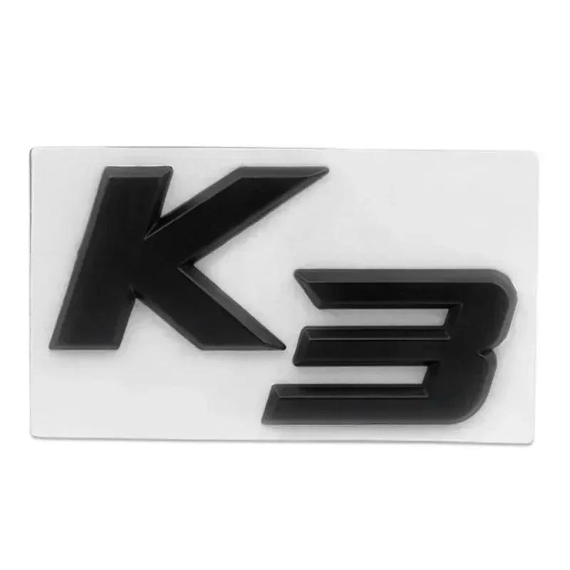 VSRA4 3D Metal Chrome Black K2 K3 K4 K5 KX7 Letters Logo Rear Boot Trunk Emblem Badge Sticker for Kia Car Styling Accessories