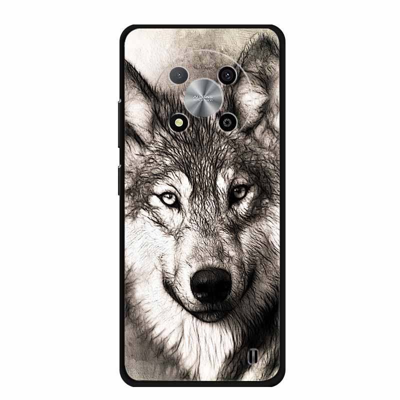 Capa Para ZTE Blade A73 5G Animais Silicone Macio TPU Capa de Telefone Para ZTE Blade A73 5G 7160N Capas Lobo Fruta Estampada Fofa Coque