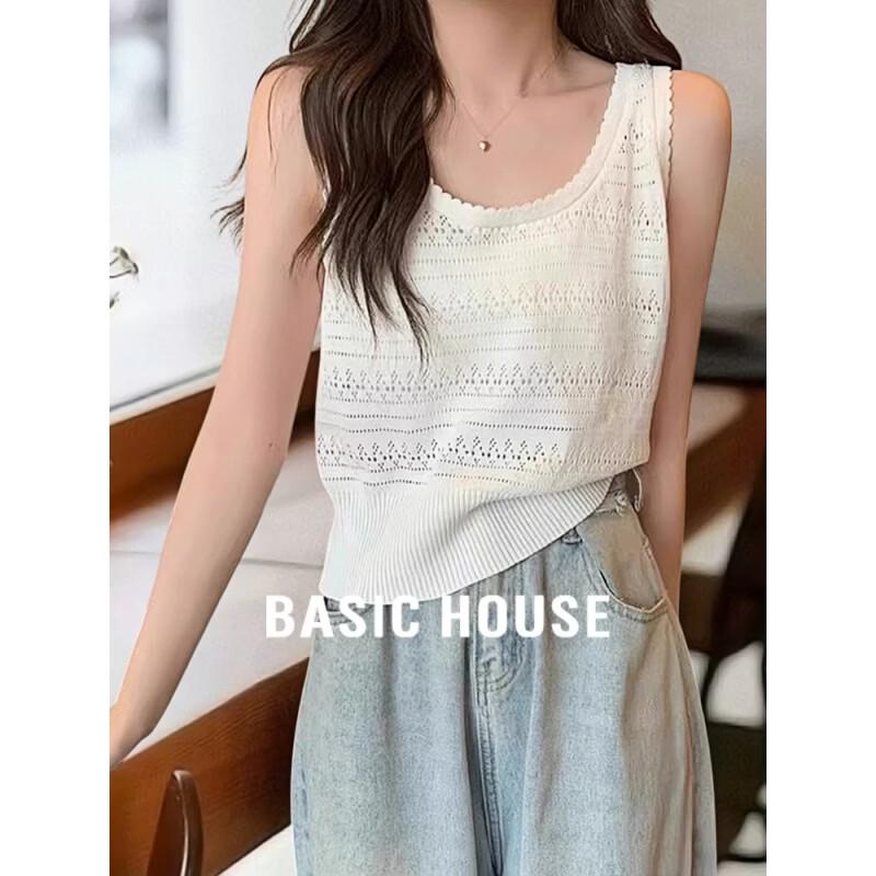 Women s Hollow-out Knit Camisole Top XL