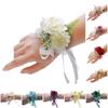 Wedding Rose Wrist Flower Bridal Ribbon Wrist Flower Party Floral Accessories
