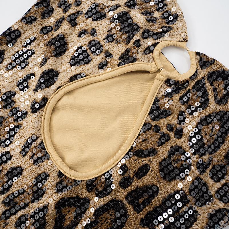 European-American Women's Strapless Cutout Dress with Iron Ring - Spring/Summer Style