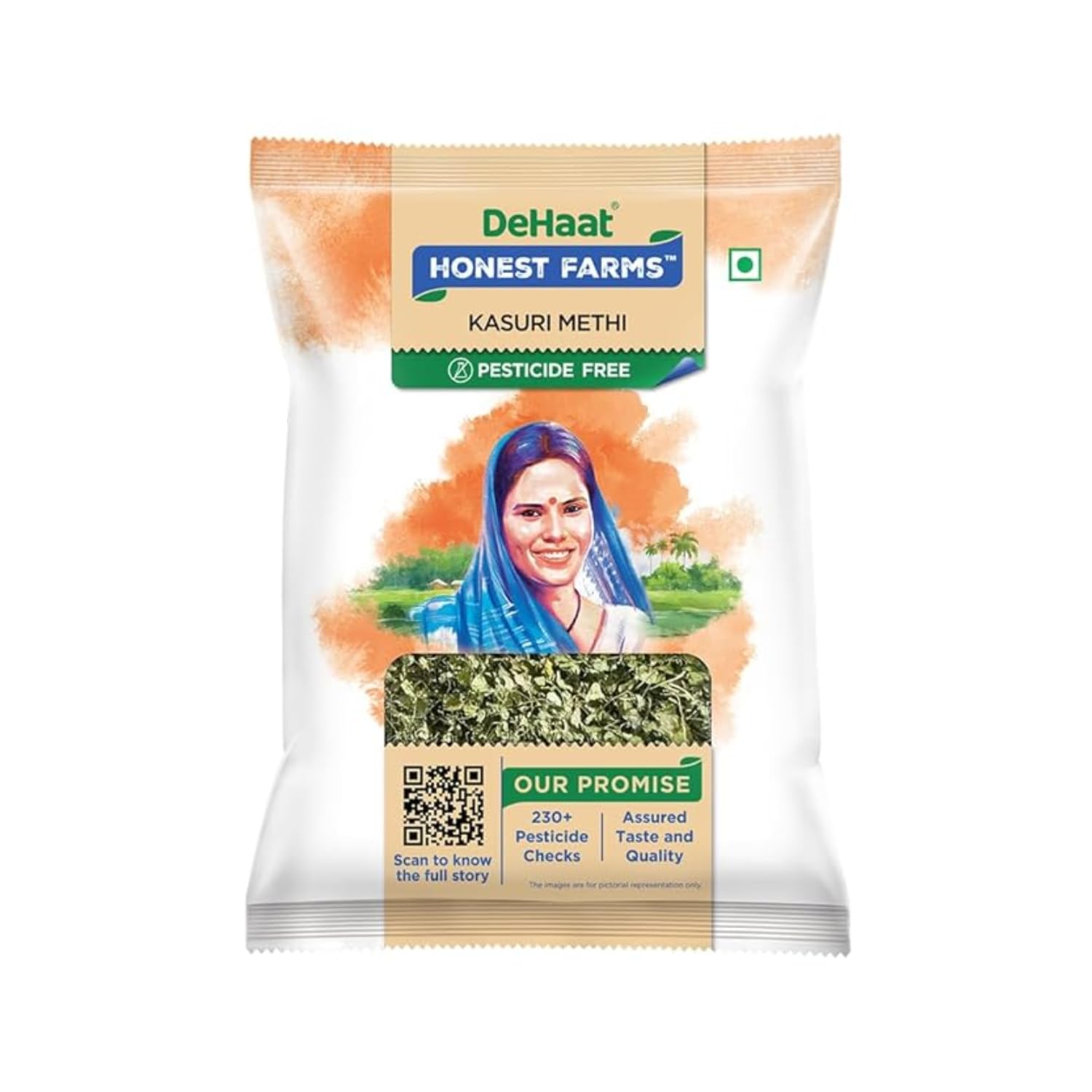 

Dehaat Honest Farms Pesticide Free Kasuri Methi, Whole - 25 Gm