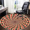 1pc Playing Cards Pattern Office Round Area Rug, Indoor Mat Suitable ForOffice, Under Office Chairs Bedroom Living Room Home Decor, Room Decot269