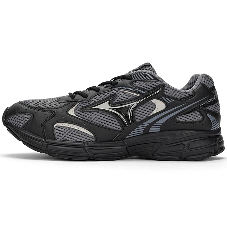 Mizuno Speed 2K Comfortable Trendy Sports Mesh Shock Absorbing Breathable Non-Slip Low-Top Running Shoes Unisex Sneaker Black Gray D1GH222907