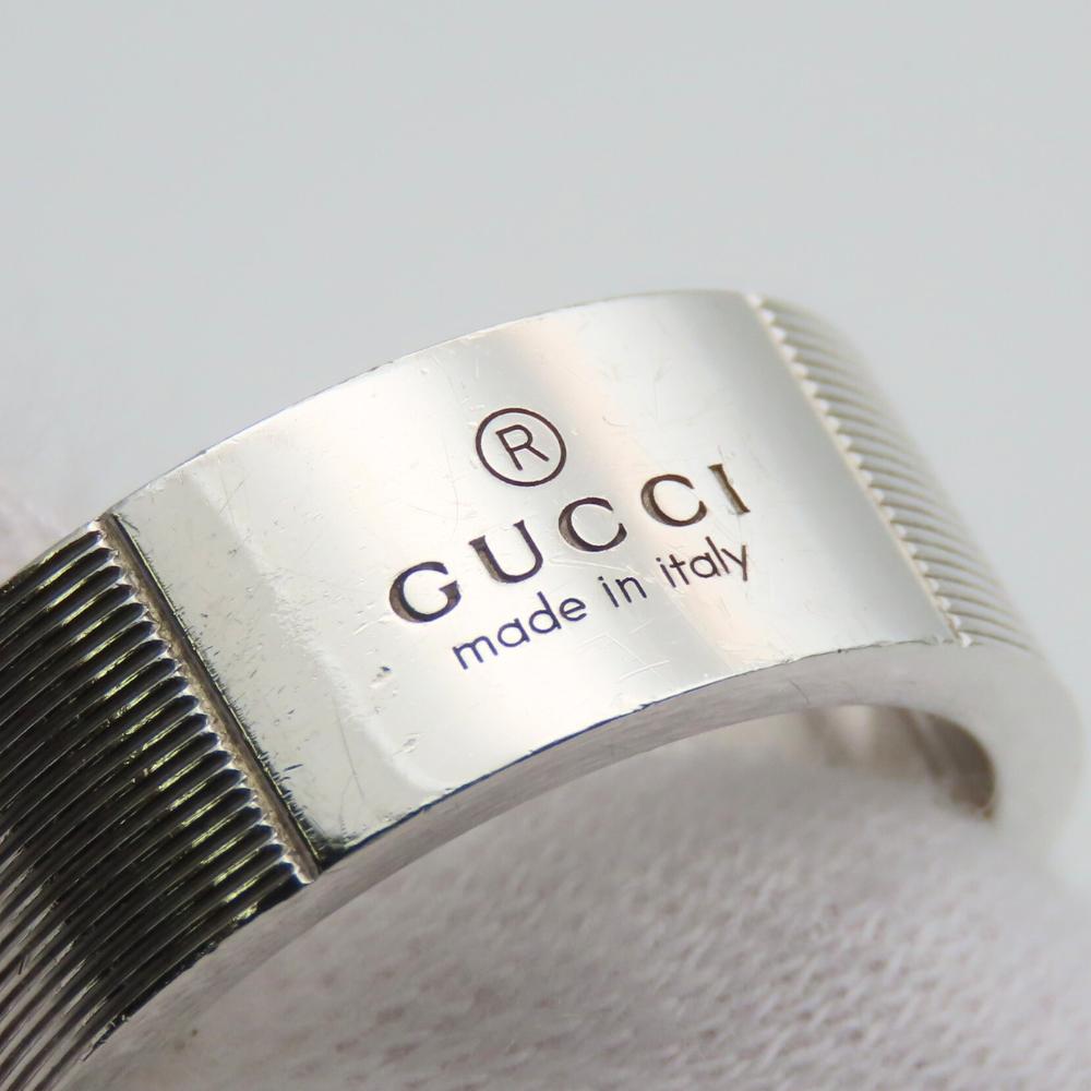 Used GUCCI Ring Logo ring EU#59.5 21 Silver925 10.2g Silver Accessories