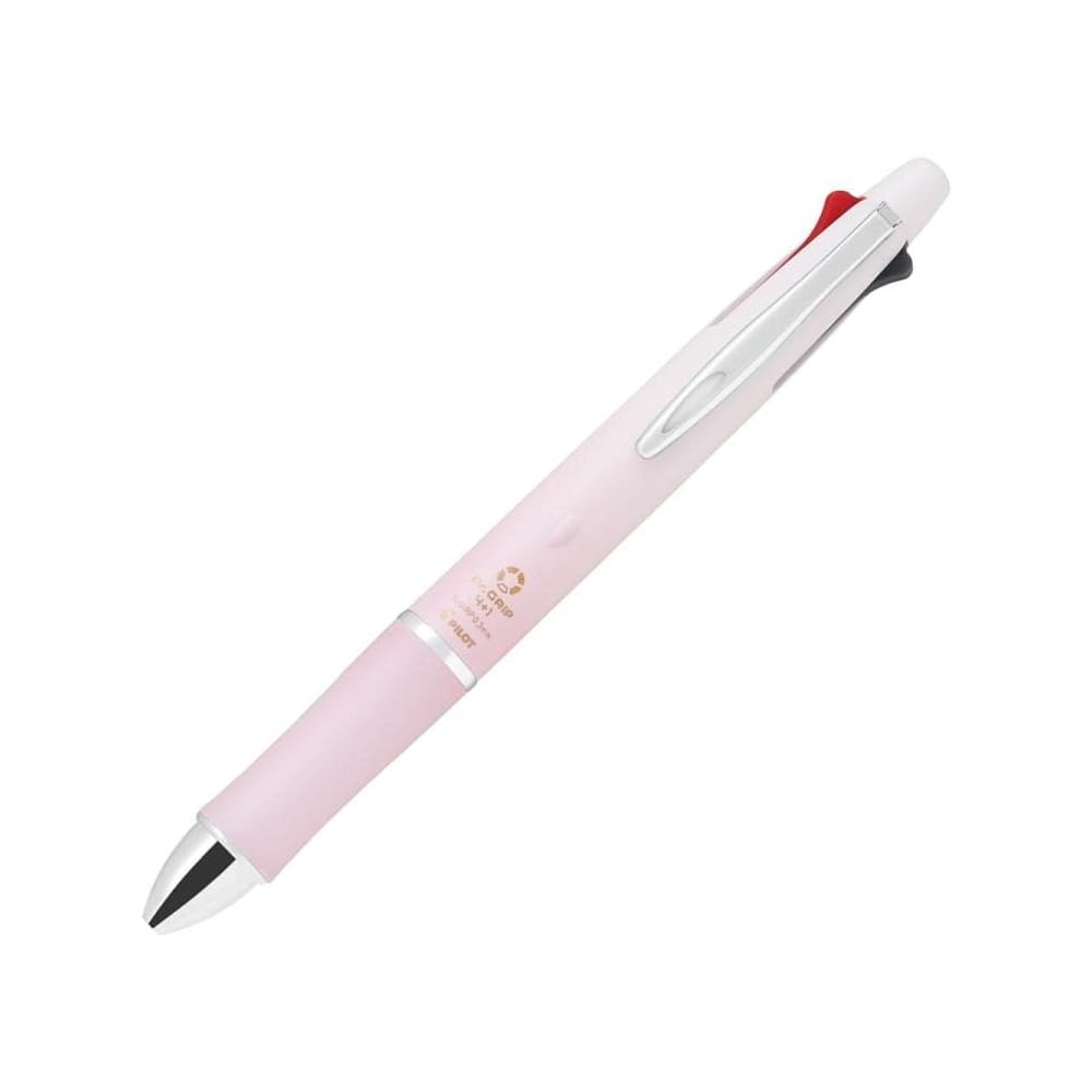 Pilot Dr. Grip 4+1 Multi-Function Pen 0.3mm Pale Coral Pink