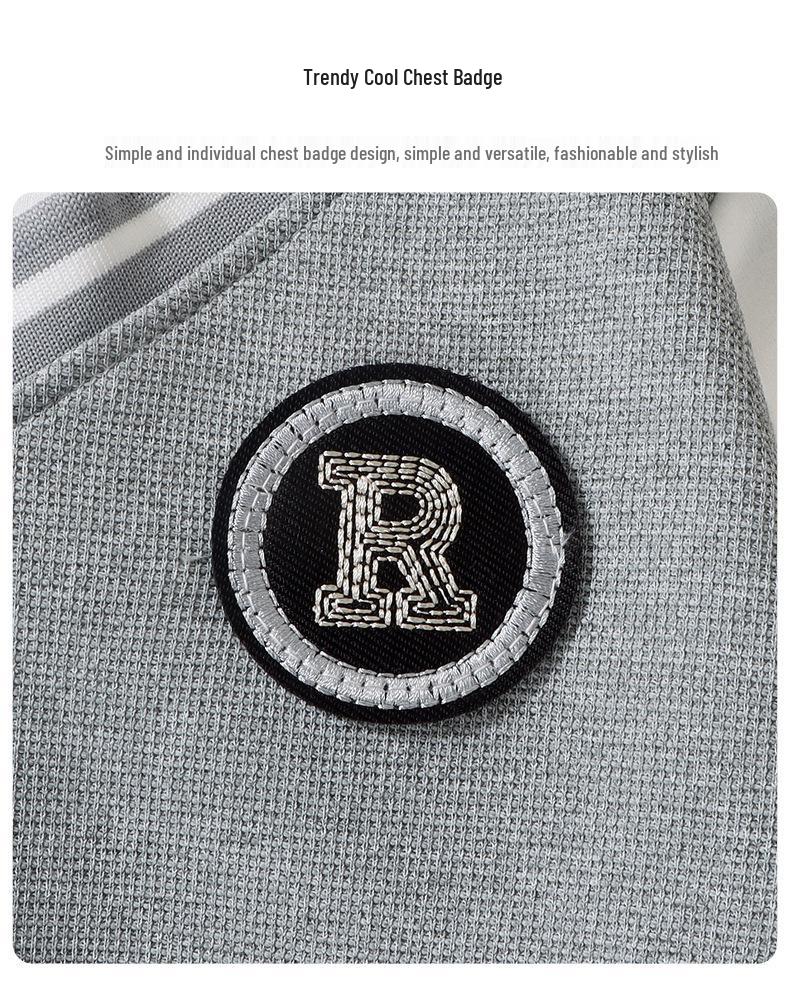 קפוצון אביבי בסגנון בריטי עם צווארון לבנים לבנים, דמוי שני חלקים, אופנתי ורב-תכליתי בסגנון אקדמי לילדים בגיל בינוני וגדול