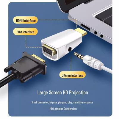 HDMI-Stecker auf VGA-Buchse Konverter mit Audio für PC/Projektor-Anzeige