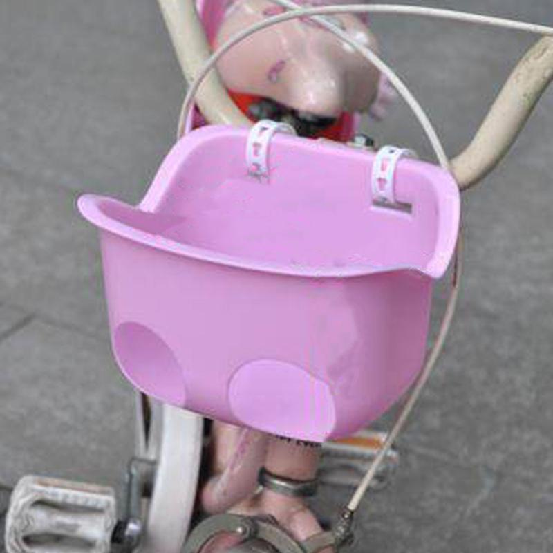 Kids Bike Figure Seat Basket With Holder For Kid Bicycle Handlebar Decorate Baby Bicycle Baby Seat Figure Pink Purple