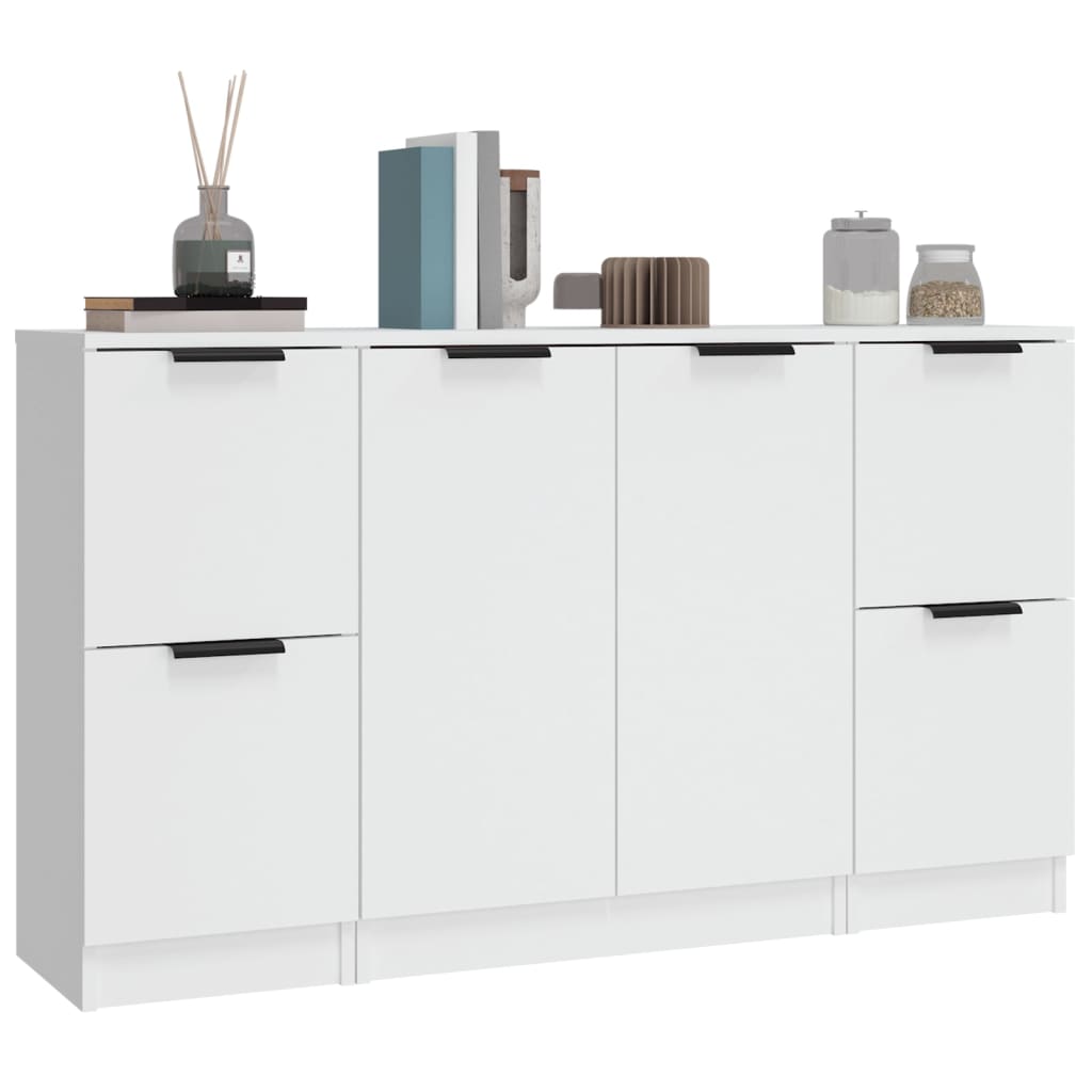 Sideboards 3 pcs White Particleboard