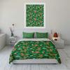 Merry Christmas Festive Print Bedding Set (1 Duvet Cover, 2 Pillowcases, Duvet Not Included)