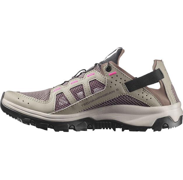 Ботинки для хайкинга Salomon Techamphibian 5 silves/iron/knoc фиолетовый/серый