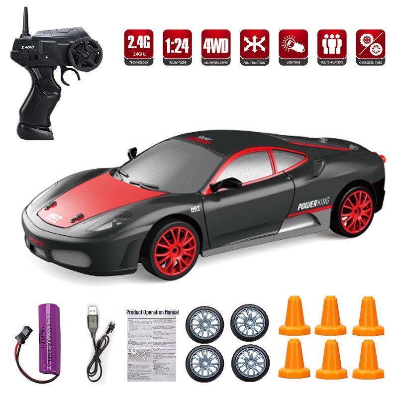 1:24 High-Speed RC Drift Car AE86 - Rechargeable Electric Four-Wheel Drive Toy for Kids