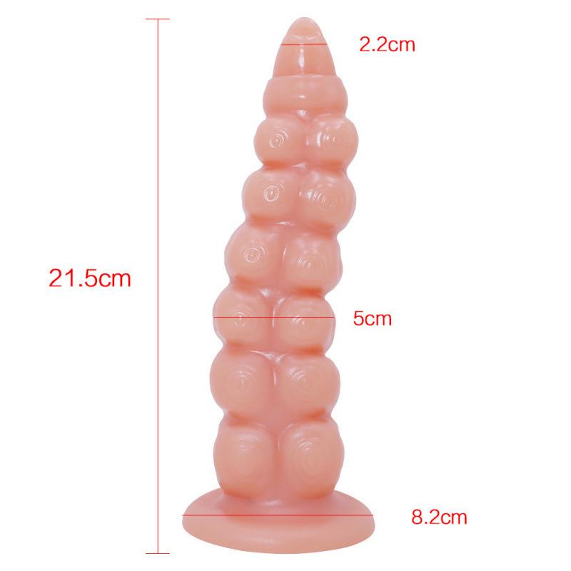 Alien Suction Cup Large Anal Plug With Tail & Beads - Erotic SM Anal Dilator