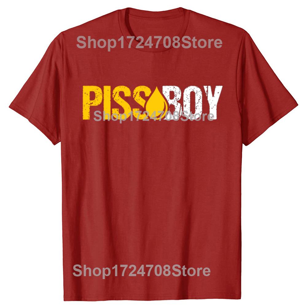 Funny Piss Boy Graphic T-shirts Men Women's Fashion Casual Tshirt 100% Cotton Loose Oversized Pissing Bdsm T Shirt